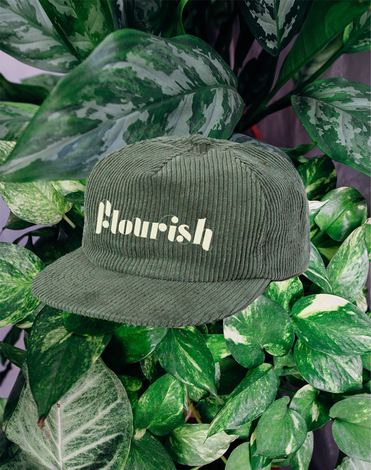 Corduroy Flourish Flat Brim